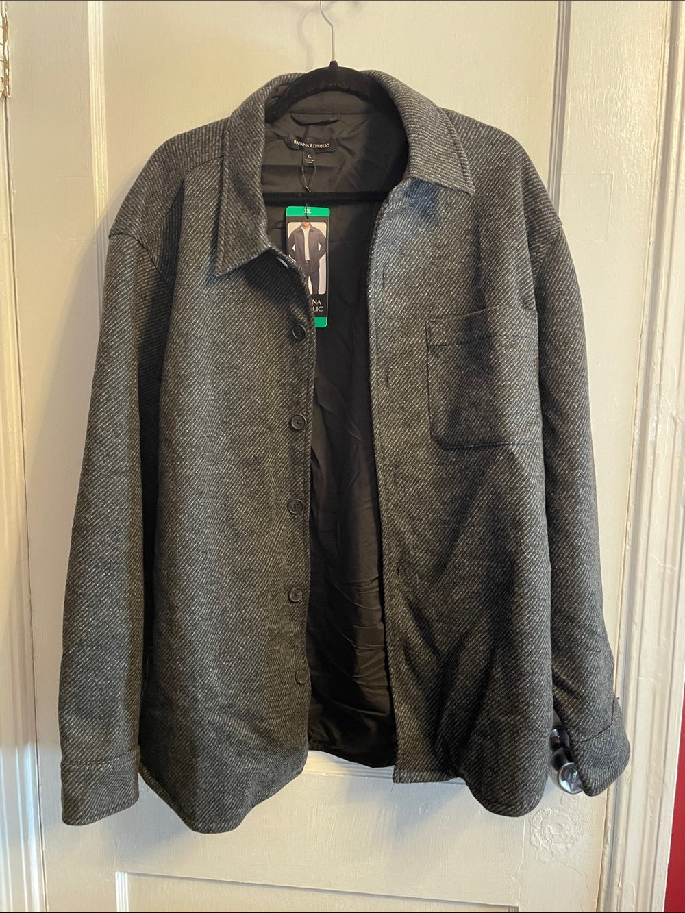 Men's Gray Button Front Jacket